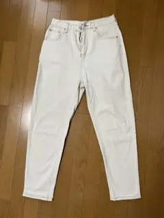 【新品】ホワイトデニム ルーズバルーンテーパードパンツ