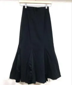 Neuna　ヌナ　マーメイドプリーツサテン切替ロングスカート　異素材　Sサイズ