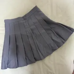 グレー ミニ丈 プリーツスカート Sサイズ