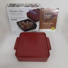 【美品】葛恵子のトースターパン スクエア（レッド）0628-011のサムネイル