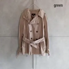 【green】　現HYKE ベージュ トレンチコート日本製 X1927のサムネイル