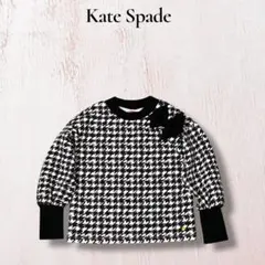 kate spade ケイトスペード リボン付きトドラー ボウトレーナー 千鳥柄