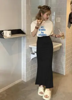 マーメイド ロングスカート ブラックのサムネイル