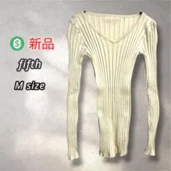 ＄15【新品】fifth フィフス フィットニットVネックトップス Mのサムネイル