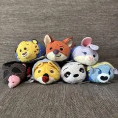 ツムツム　ディズニー　ズートピア　公開5周年 ぬいぐるみ 7体セット