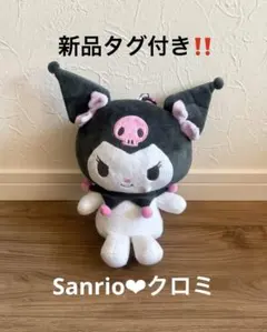 新品 タグ付き‼️カラビナ付き BIGポーチ ぬいぐるみ キーホルダー クロミ