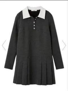 SNIDEL　衿つきプリーツカットミニワンピース