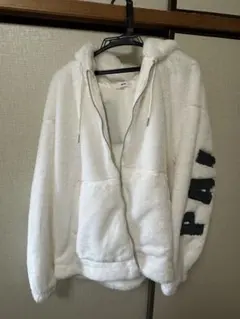 h*i様 WEGO エコファーグラフィックブルゾン ホワイト Lサイズ
