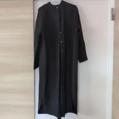 Discoat ブラック ロングシャツワンピース F