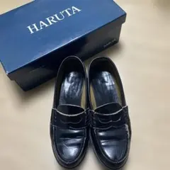 HARUTA ブラックレザー ローファー　24cm