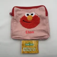 セサミストリート もこもこポーチ3 エルモ ガチャ