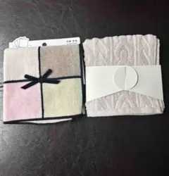 チェック柄タオルハンカチ2枚セット