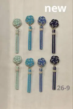 水引 ꫛꫀꪝ✧‧˚【26-9】梅結び揺れるタッセル 8個パーツ