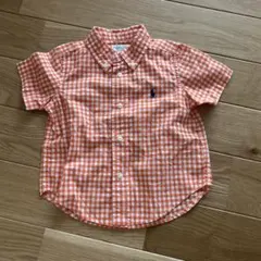 Ralph Lauren 半袖シャツ 18M オレンジチェック