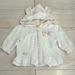 coeur a coeurうさぎ耳フード付きアウター 70