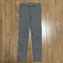 新品　GU チェック柄 ロングパンツ