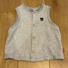 DOUBLE B ベビーベスト グレー