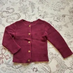 H&M バーガンディ カーディガン 92cm