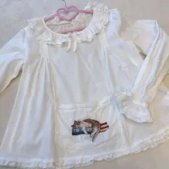 ジュンジュン様専用　15日まで取り置き　ピンクハウス書斎の猫たち刺繍ブラウス