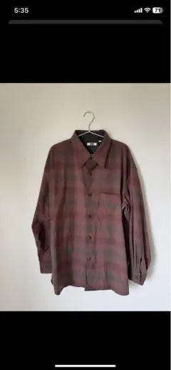 UNIQLO U オーバーシルエット オンブレチェック柄シャツ