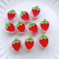 いちご チャーム 5個セット ハンドメイド素材 - メルカリ