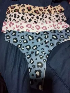 アニマル　ヒョウ柄 Tバックショーツ Sサイズ 4枚セット
