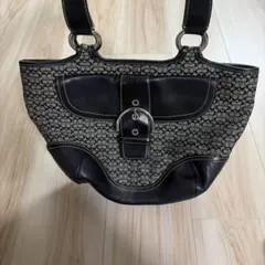COACH トートバッグ ブラック/グレー