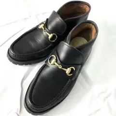 【外側美品】GUCCI ホースビット チャッカーブーツ ローファー 26.5cm