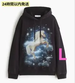 ステラマッカートニー　H&M プリントコットンスウェットパーカー　Lのサムネイル