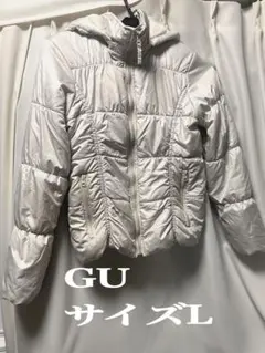 GUダウンジャケット/サイズL/フード取り外し可