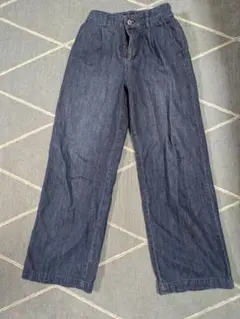 ダークブルー ストレートデニム