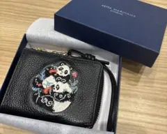 新品　KEITA MARUYAMA×imurammパンダ刺繍 本革ミニ財布のサムネイル