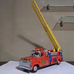 USA製 ブリキ 特大消防車 Amazon | ブリキ製 ヴィンテージカー FIRE DEPT. 消防車 Mサイズ
