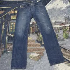 DIESEL SAFADO スリム ストレート デニム ダメージ加工　イタリア製