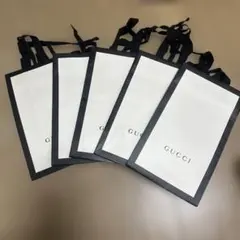 GUCCI ショップ袋 5枚セット ホワイト/ブラック