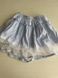 チェック　スカート　キュロット　パンツ　120cm