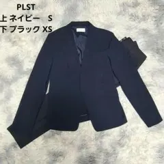 PLST　ノーカラー　セットアップ　ブラック　ネイビー　XS　S　セレモニー