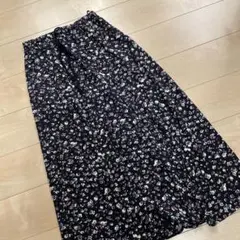 studio CLIP フラワープリント フレアスカート