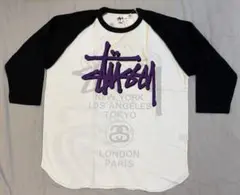STUSSY old レア ワールドツアー ラグラン 七分 Tシャツのサムネイル