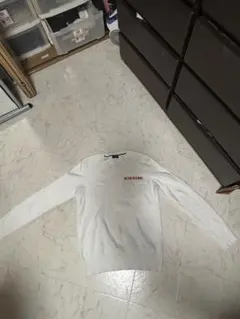 diesel ホワイト 長袖ニットセーター ロゴプリント