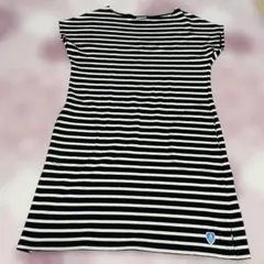 フランス製　ORCIVALオーシバルボーダーワンピース　黒白