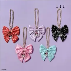 オンラインショップ完売品！Disney　ミッキーマウス　リボンチャーム　ブラック