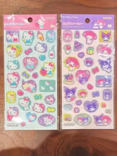 サンリオ ポップデコパーティー ラメきらクリスタルシール 2点セット