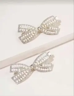 SHEIN★ヘアアクセサリー☆ヘアピン★パール☆ラインストーン★リボン