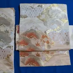 極美品！扇華文様 シャンパンゴールド 桜 菊 正絹 袋帯 二重太鼓 作り帯 楽天市場】作り帯 二重太鼓の通販