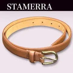 STAMERRA スタメッラ ブラウンレザーベルト 本革