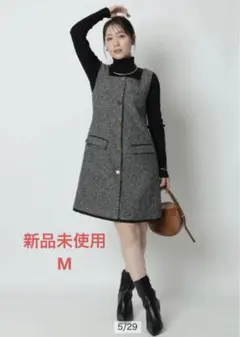 ⭐️新品未使用⭐️アプワイザーリッシェ　スクエアネック　ジャンスカ　M ￼