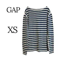 GAPボーダーカットソー長袖ネイビーXS GAP ストライプ