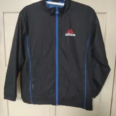 adidas フルジップジャケット 黒/青