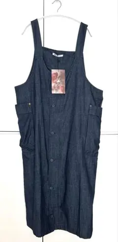 ABITOKYO フロントZIPデニムワイドサロペット 新品
